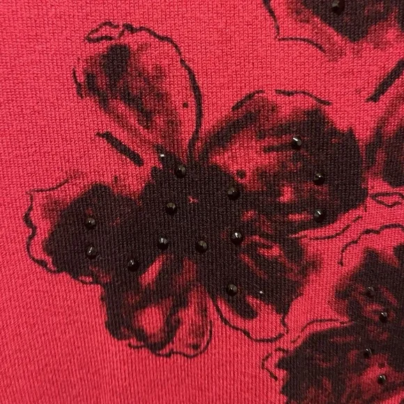 Faded Glory Red Sweater Med Valentine Weeked Office Light Weight Sweater - Picture 3 of 7